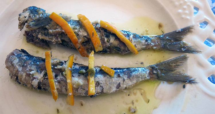 Sardines escabetxades amb taronja