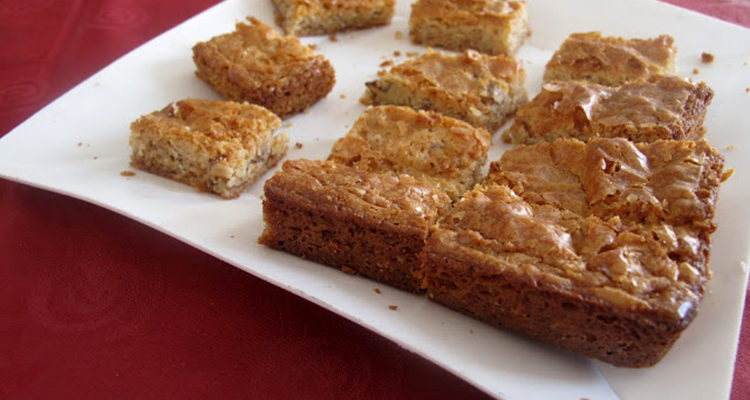 Brownie de xocolata blanca