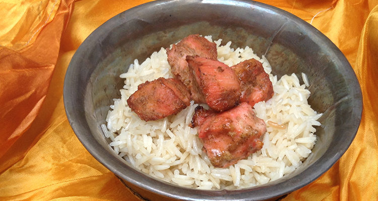 Pollastre tandoori amb basmati