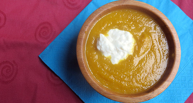 Crema de pastanaga amb gírgola de castanyer